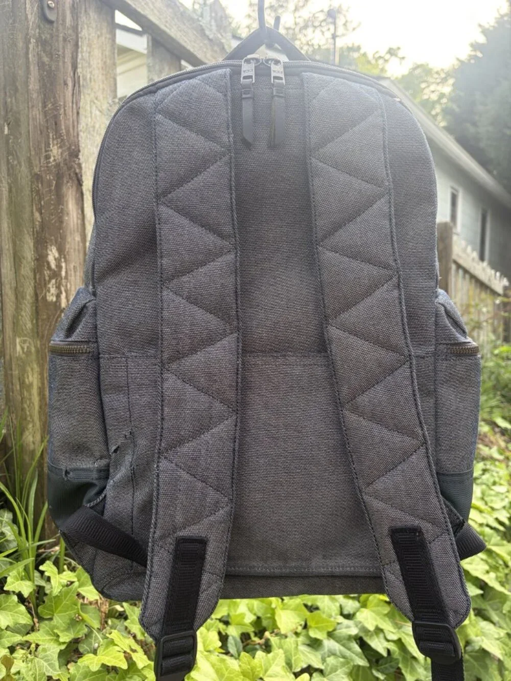 Tumi Alpha Bravo Denim Gray Backpack Multi Compartments Travel Work 61083